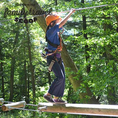 ziplining girl