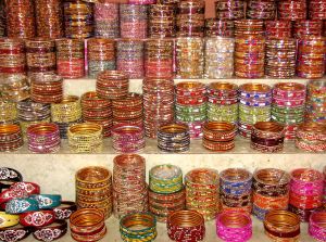 Indian bangles at the market