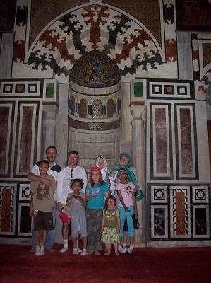 family at the mosque in Cair