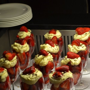 desserts at cafe in the crypt