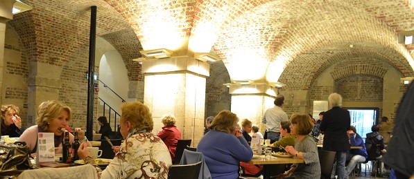 inside cafe in the crypt london