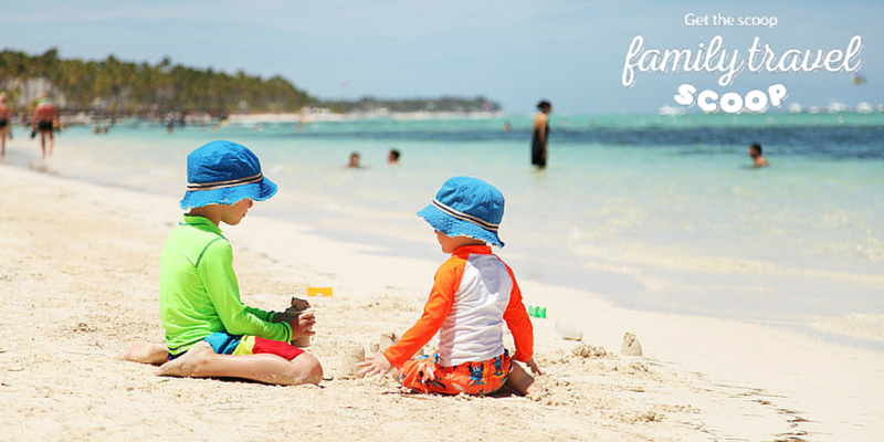 kids on the beach in the caribbean