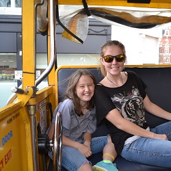 kids on the london duck bus tour