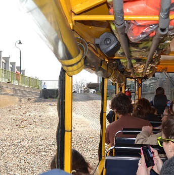 going to the water on the london bus