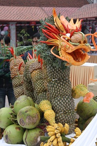 dragon made of fruit in Vietnam