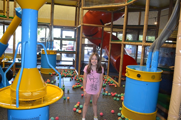 girl in ballroom at funhaven