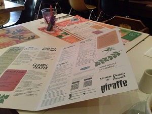 giraffe menu