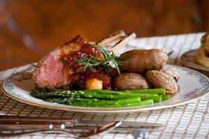 roast lamb dinner