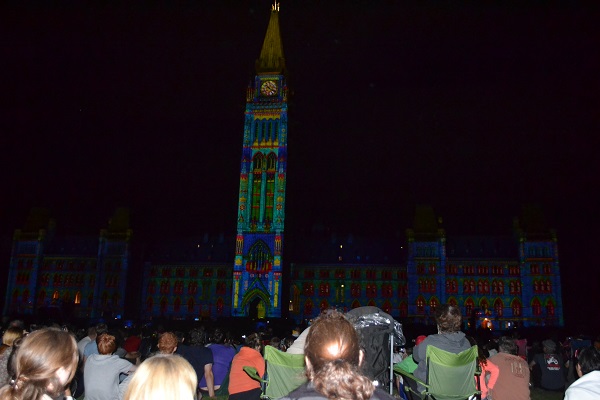 in front of parliment hill