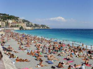 beach in Nice, Franc