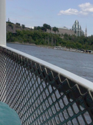 view of the rideau on pauls' boat