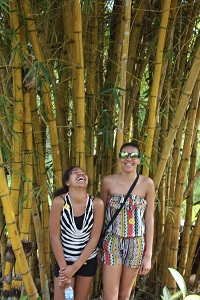 Kids in front of Bamboo in Puerto Vallarta