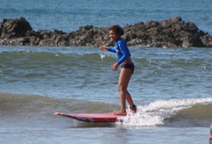 girl surfing