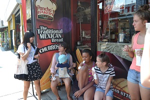 tasting churros