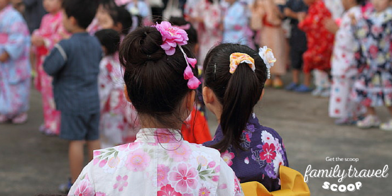 Girls in kimonos in Tokyo
