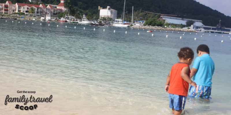 Babies playing at the beach in Ocho Rios