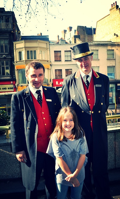 girl with guards at Royal Garden hotel