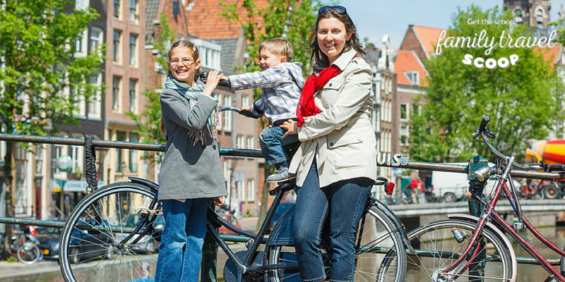 Family Bike Ride In Amsterdam