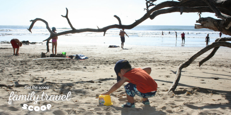 Baby on beach in Costa Rica