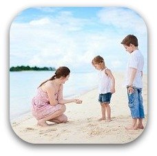 kids on the beach