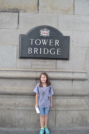 girl outside tower of london