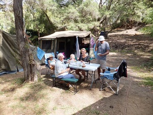 family camping in Australia