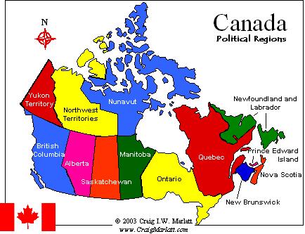 canada map