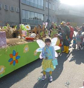 young girl at carnevale in Ital