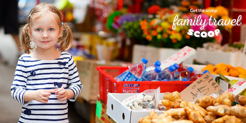 Girl at market in Hong Kong