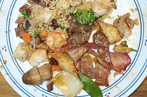 plate of chinese food