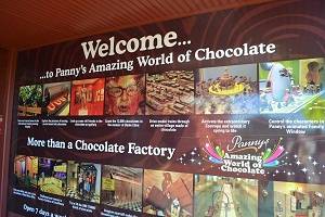 sign at chocolate factory