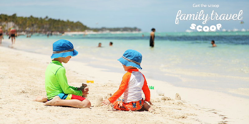 toddlers on the beach in Dominican Republic