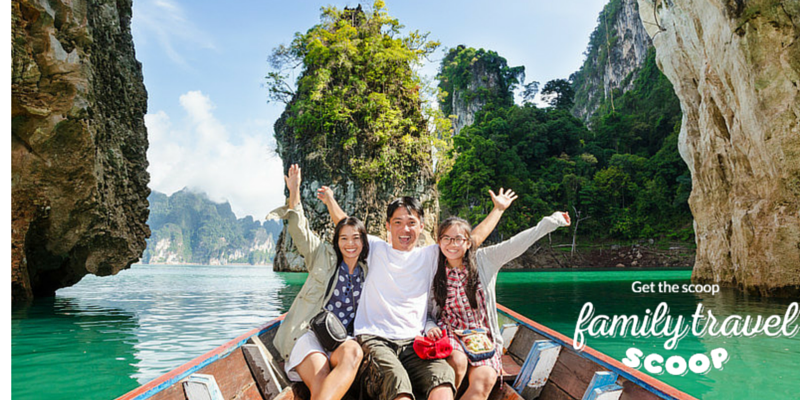 Family boat ride in Thailand
