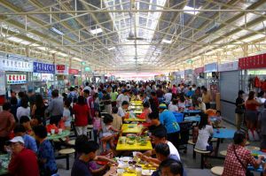 hawker stalls in Singapore