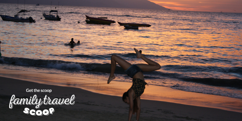 Gymnastics on the beach in Puerto Vallarta