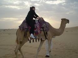 helen on a camel
