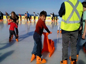 ice skating at Bondi beach
