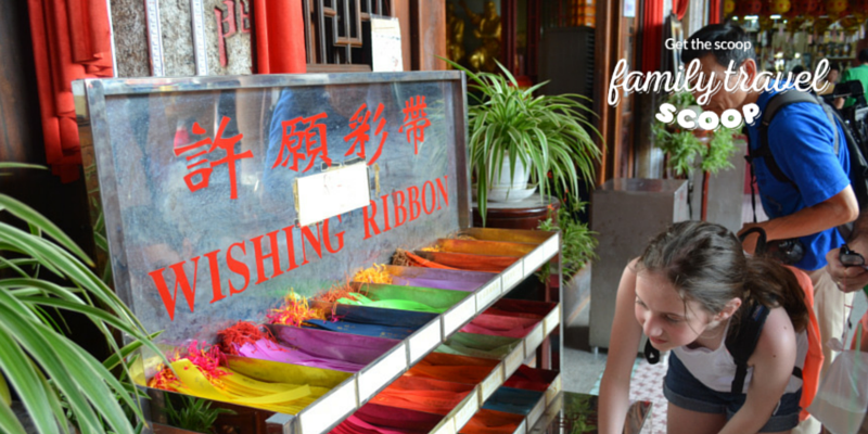 girl at temple in penang