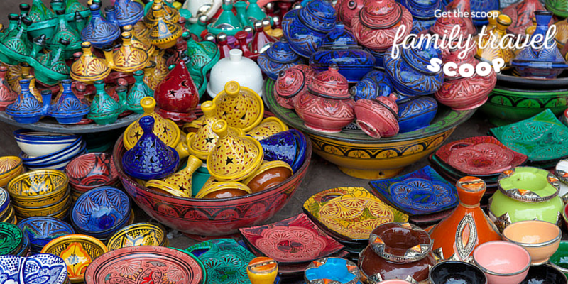 Pottery at the market in Morocco