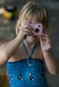 girl taking a photo