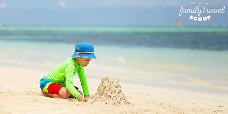 Building sand castles in Punta Cana