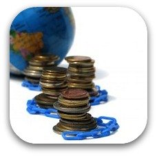 globe with money