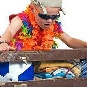 boy packing a suitcase