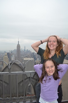 kids with view from top of the rock
