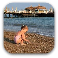 child on beach