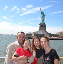 family on nyc water taxi